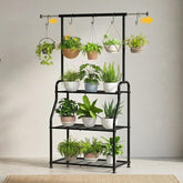 Metal 3 Tiered Hanging Plant Stand, Heavy Duty, Black