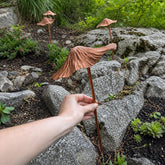 Copper Mushroom Garden Stakes