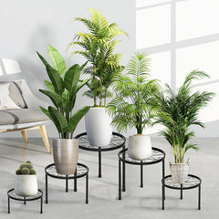 Set of 5 Metal Plant Stands, Heavy Duty Indoor Outdoor Flower Pot Risers