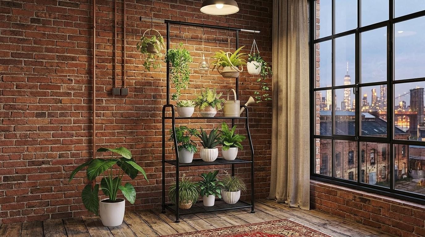 Metal 3 Tiered Hanging Plant Stand, Heavy Duty, Black