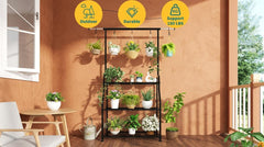 Metal 3 Tiered Hanging Plant Stand, Heavy Duty, Black